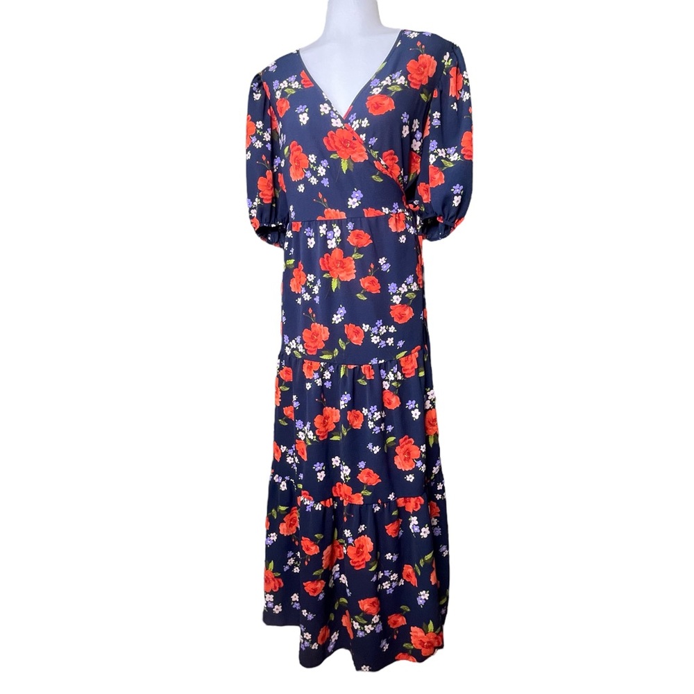 Asos Design Curve Wrap Front Tiered Smock Midi Dr… - image 7